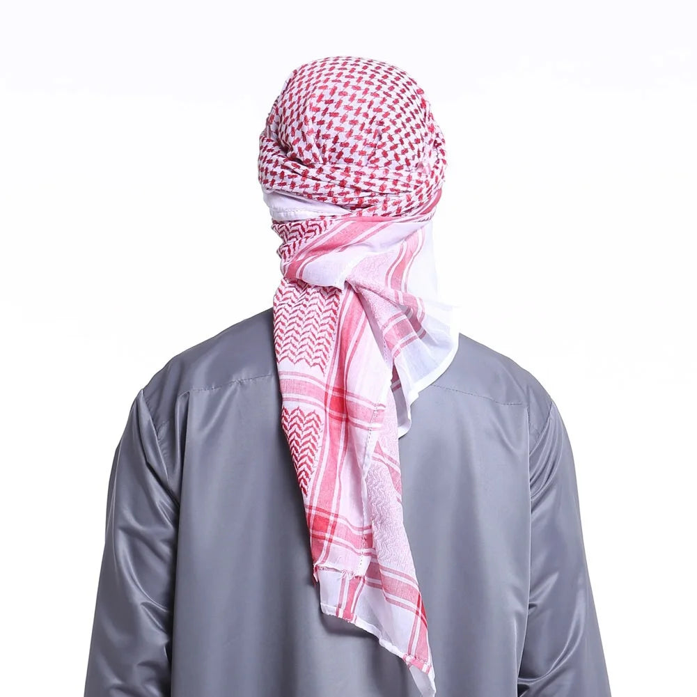 Saudi Kuwait Dubai Muslim Islamic Polyester Shemagh Arab Scarf Middle East Head Covering Arabic Scarf for Men