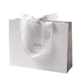 Bolsas De Papel Para Negocio Gloss White Retail Paper Gift Bags Wholesale Luxury Shopping Bag With Bow