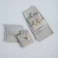 Custom Microfiber Envelope Pochette Bijoux Packaging Grey Small Earring Necklace Bracelet Ring Jewellery Bag Pouch Insert