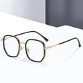 Trendy Fashion Personality Elegant Simple Glasses Polygonal Anti-Blue Light Glasses Tr90 Metal Glasses Women Eyewear