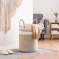 Wholesale Large Laundry Woven Storage Basket Bathroom Foldable Cotton Rope Storage Basket Blankets Clothes Organizer for Bedroom