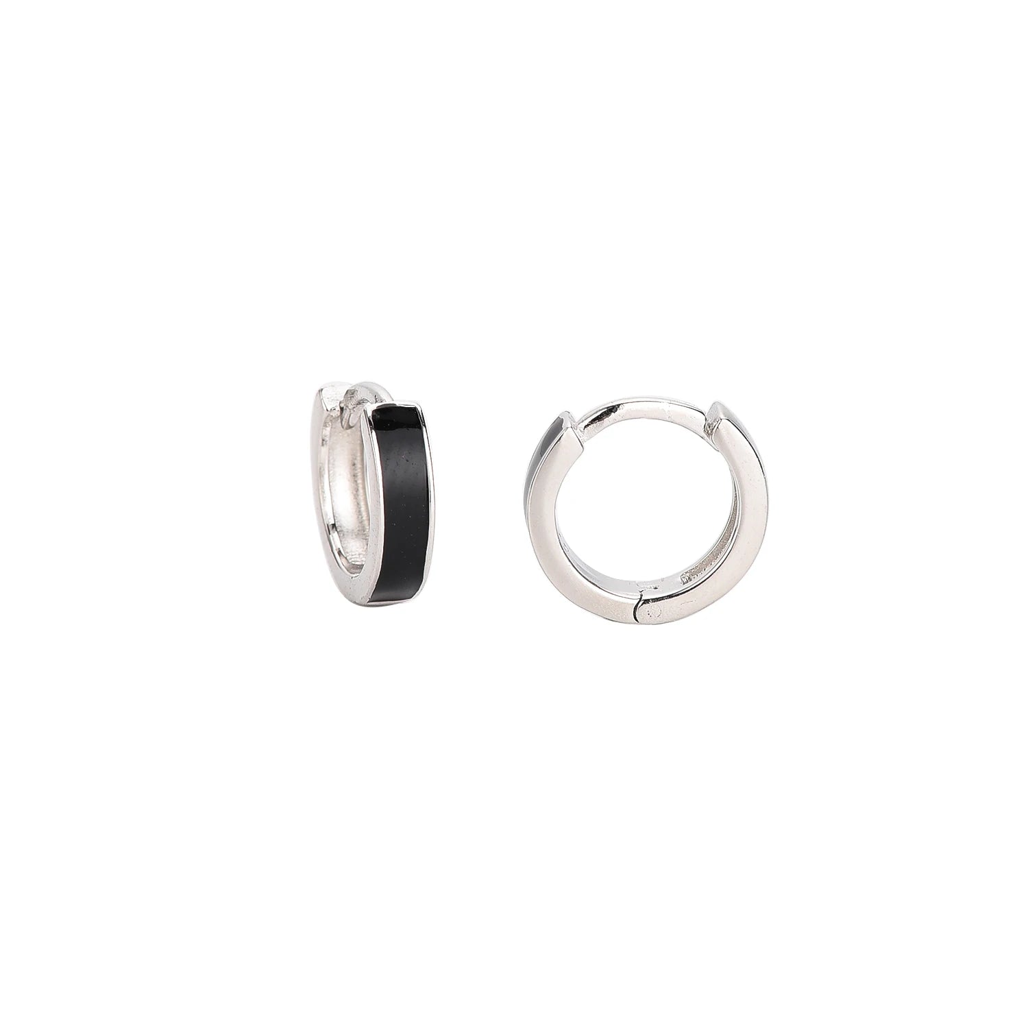 Hot Selling 925 Sterling  Silver Women Thick Small Resin Hoop Earrings