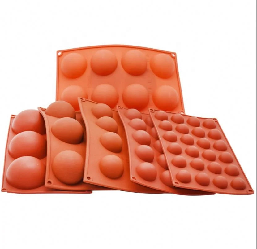 Large Medium Semi Sphere Silicone Mold 5/6/8/15/24/36 Cavity Baking Mold Silicone Hot Chocolate Bomb Molds