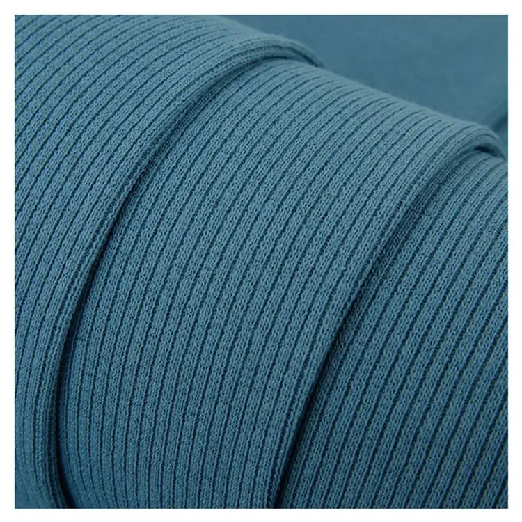 Hot Sale Cotton Spandex Fabric Knit Plain 2*2 Rib Fabric Stretch Spandex Fabric for Garment