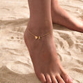 Hot Women Heart Initial Bracelets Adjustable Beach Jewelry Hypoallergenic Stainless Steel Personalized Name Foot Chain Anklet