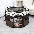 Manufacturer Direct Octagon Pet Enclosure Oxford Fabric Waterproof Catch Collapsible Dog Cat Portable 74x74x45cm Custom Logo