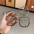 Fashion Square Leopard Two Color Eye Glasses Frame Myopia Trend Female Women Prescription Glasses Frames Optical