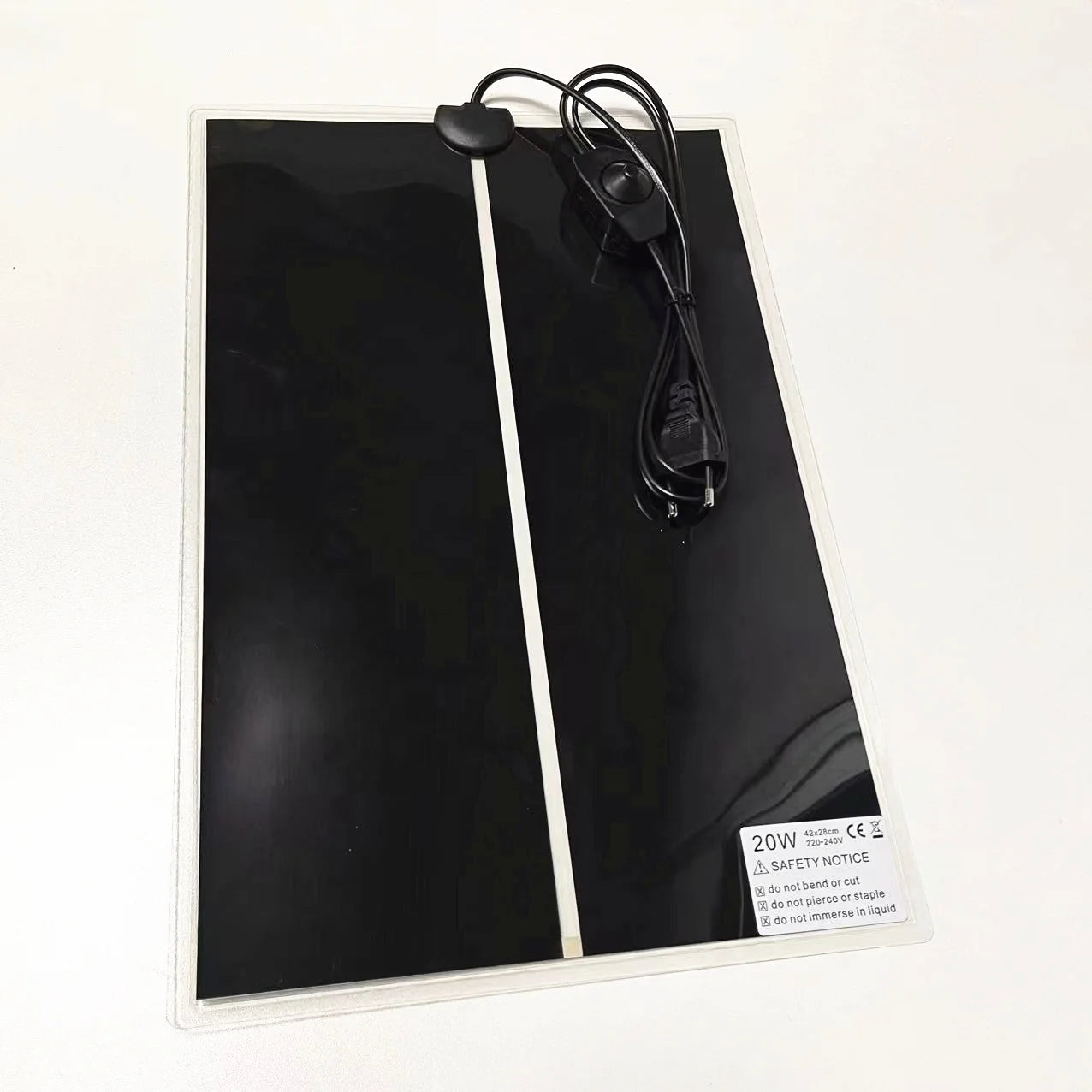 20W 42x28cm Hot Selling High Quality Factory Sale 110V-130V 220V-240V Black Hand Wash Sustainable Reptile Heating Pad
