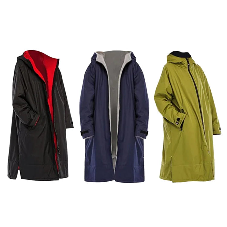 Swim Parka Robe with Hooded  Windproof Swim Parka Coat Warm Custom logo Waterproof Swim Parka