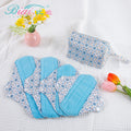 5Pcsreusable Menstrual Cloth Pad Set Cleanable Reusable Period Reusable Sanitary Pads Menstrual With Wet Bag