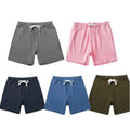 100% Cotton Elastic Waistband Drawing String Sports Daily Wear Walking Running Workout Summer Men's Beach Shorts Board Shorts