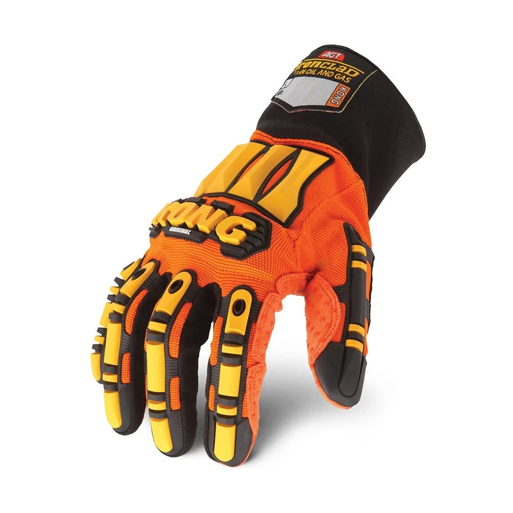 Fluorescent Level 5 Cut Resistant Cold Weather Condition Waterproof High Impact Oil and Gas Safety Working Gloves