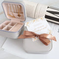 Luxurious Lady PU Leather Jewelry Box Custom Logo Travel Storage Case with Velvet PC Material