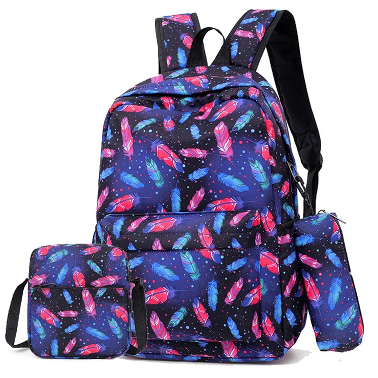 Odm Oem Mini Nylon Red Girls Business Soft Fashion Trend New Floral Design Backpack with logo