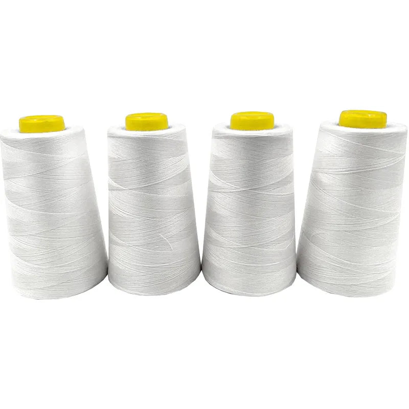Factory Price 50s/3 5000m Bleach White Long Staple 100% Cotton Sewing Thread Hand Embroidery Cotton Thread for Kites Flying