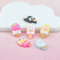 Resin Ice Cream Popsicle Flat Back Resin Charms Cabochons for Slime Handmade DIY Mobile Phone Kids Hair Craft Decor