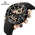 NAVIFORCE 8038 RGBB Fashion Men Quartz Watches Brand with Date Sports Oem Wristwatches Luminous Hands Chronograph Watch