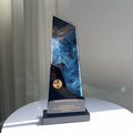Professional Custom Business Gift 3d Laser Engraving Office Trophy Crystal Glass Trophies