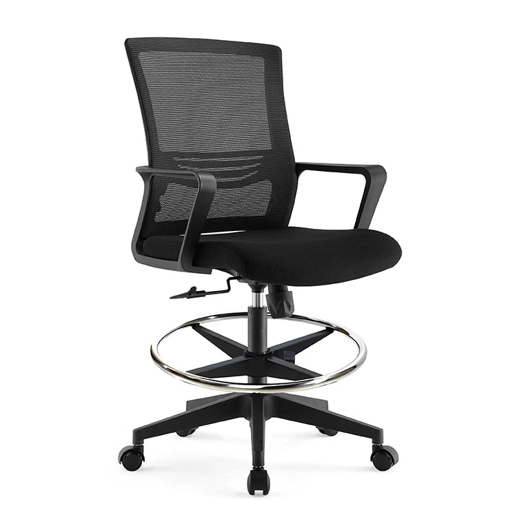 NOEL Mid Back Staff Cheap Office Chair Ergonomic Meeting Mesh Comfortable Swivel Office Chairs with Foot Ring Sillas De Oficina