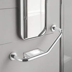AKPN Bathroom Accessory With Soap Holder Stainless Steel Satin Bathtub Handrail Shower Safety Grab Bar for Bathroom Elderly