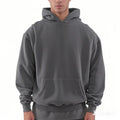 Premium Men's Heavyweight 100% Cotton Crew Neck Sweatshirts Zipper Boxy Fit Drop Shoulder Short Length Factory Direct Hoodies