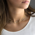 Custom Necklace 14K Gold Filled Choker Handmade Collier Femme Kolye Collares Layer Necklace Boho Long Necklace for Women