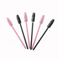 Pink Black Disposable Retractable Mini Eyebrow Microblading Beauty Tools Mascara Wands 50 Pieces Disposable Eyelash Brush