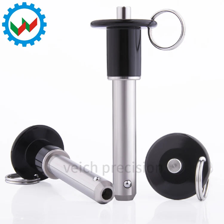 Veich OBM One Stop Service VCN011 Zinc Handle Stainless Steel Bright Finish Quick Release Ball Lock Pin for Machinery Equipment