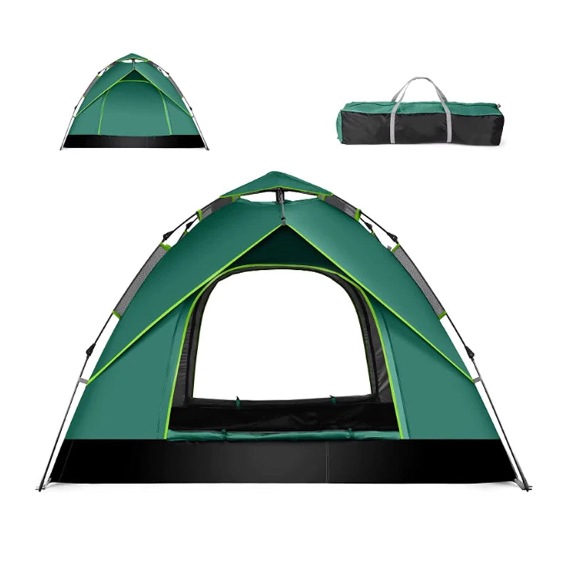 Woqi Outdoor Backpacking Tent Hiking Portable Beach Folding Automatic Popup Instant Camping Tent Family