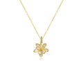 G2273 Wholesale Collier Titanium Steel Chain Copper Charm Cherry Blossom Flower Choker Pendant Fashion Jewelry Necklaces
