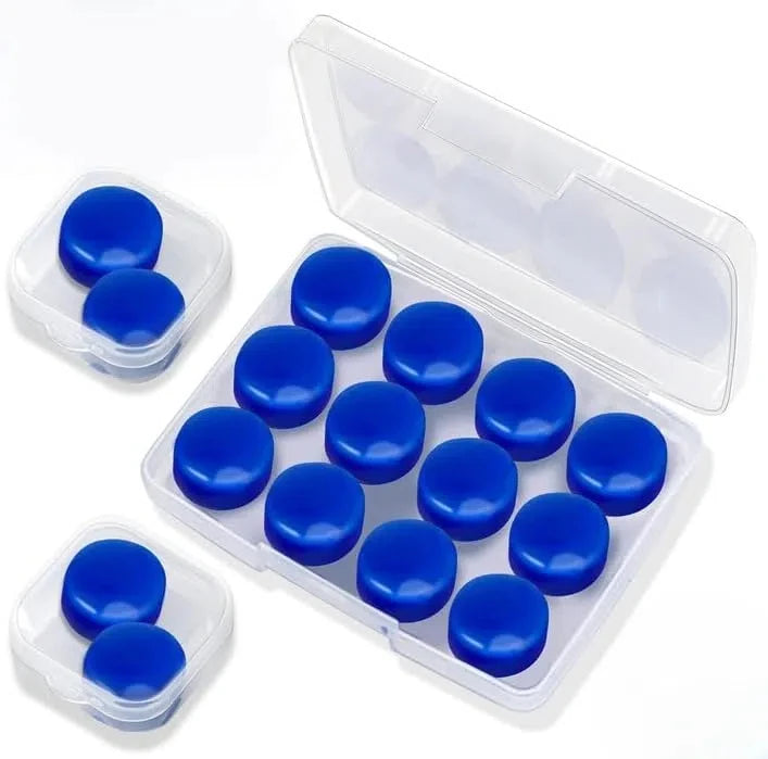 Wax Earplugs Reusable Ear Plugs Noise Cancelling Sound Blocking Silicone Moldable Earbuds with Travel Case for Sleeping