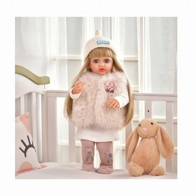 New 55cm Soft Silicone Reborn Doll  Vinyl Doll Children Doll Toy Can Have Conversation Function