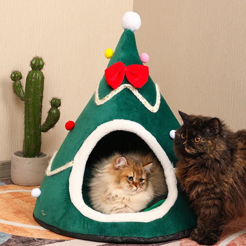 Wholesale Christmas Heated Pet Bedding Hot Dog Bed Red Green