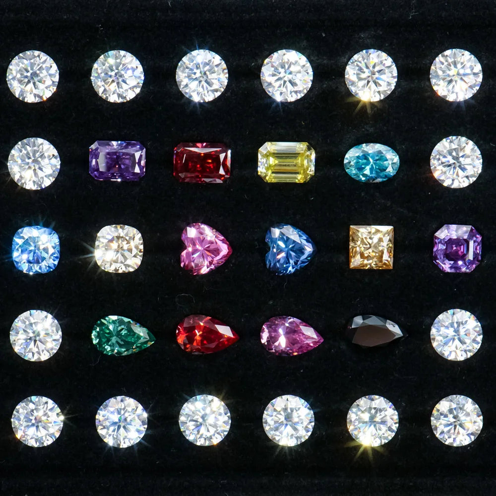 Wholesale Bulk Gra Vvs Green Yellow pink Round Marquise Oval Cushion Radiant Cut Moissanite Diamond Loose Stone with Certificate