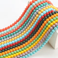 New 8mm Round Glass Beads Loose Spacer Beads for Jewelry Making DIY Handmade Bracelet Necklace Accessories