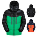 2024 Men's XL Nylon Puffer Coat Hood Duck Filling Warm Padded Winter Bubble Coat Custom Logo Zipper Closure Long Length Print