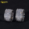 48H Shipping Men Women Hip Hop Rings Fashion Full of Iced Out CZ Diamond Eternity Ring Brass Wedding Engagement Ring