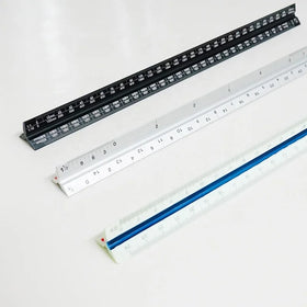Custom 3 Sided Plastic Architectural Fashion Measuring Triangular Scale Ruler Foldable Promotional with Logo