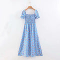 New Spring Women's Fashion Floral Print Generous Collar Loose Dress