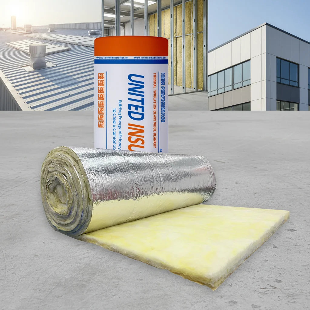 Australia Market AS/NZS 1530.1 Metal Building Roof Fiberglass Insulation Blanket R1.3 Fiber Glass Wool Roll with Aluminium Foil