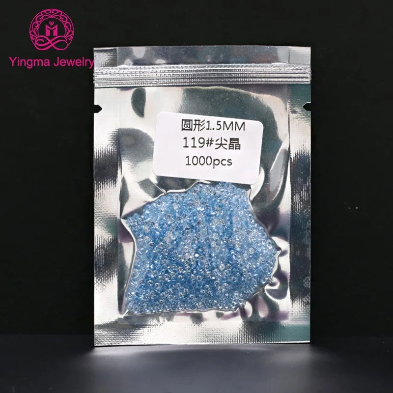 Lab Created 0.9 MM to 3 MM All Sizes Loose Spinel Gemstone 119# Blue Round Shape Synthetic Spinel Stones for Wax Setting