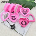 Make Your Brand Lashbox pink OEM Color Heart Shaped Window PVC Eyelash Packaging Box Vendor