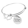 DIY Fashion Custom Activity Bracelets Gift Adjustable Expandable Stainless Steel Jewelry Bangle Bracelet