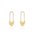 Chris April in Stock Fashion Jewelry 316L Stainless Steel PVD Gold Plated Heart Lock in Drop Earrings for Women