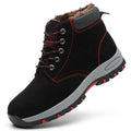 Men's American Anti-Static Safety Boots Steel Toe Smash-Proof Puncture-Resistant Mid Cut for Winter Factory Use Free Shipping