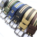Men's Casual Nylon Tactical Automatic Buckle Waist Belt Durable Custom Thickening Everyday Use Outdoor Iron Buckle 125cm JIARUI