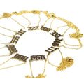 000 111 222 333 444 555 666 777 888 999 Angel Number Pendant Chain Necklace 18k Gold Plated Stainless Steel Material Women