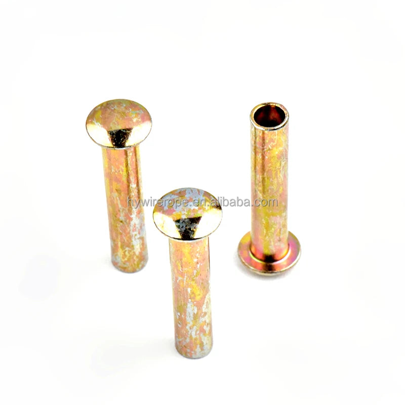 Custom Nonstandard Semi-Tubular Countersunk Head Rivets Stainless Steel/Aluminium Grade 4.8 & 6.8
