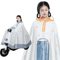 Women's Riding Rain Coat Long Body Electric Bicycle Poncho Rainstorm Waterproof PVC Material