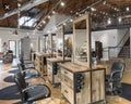 New Design Double Sided Wood Barber Station Barber Mirror